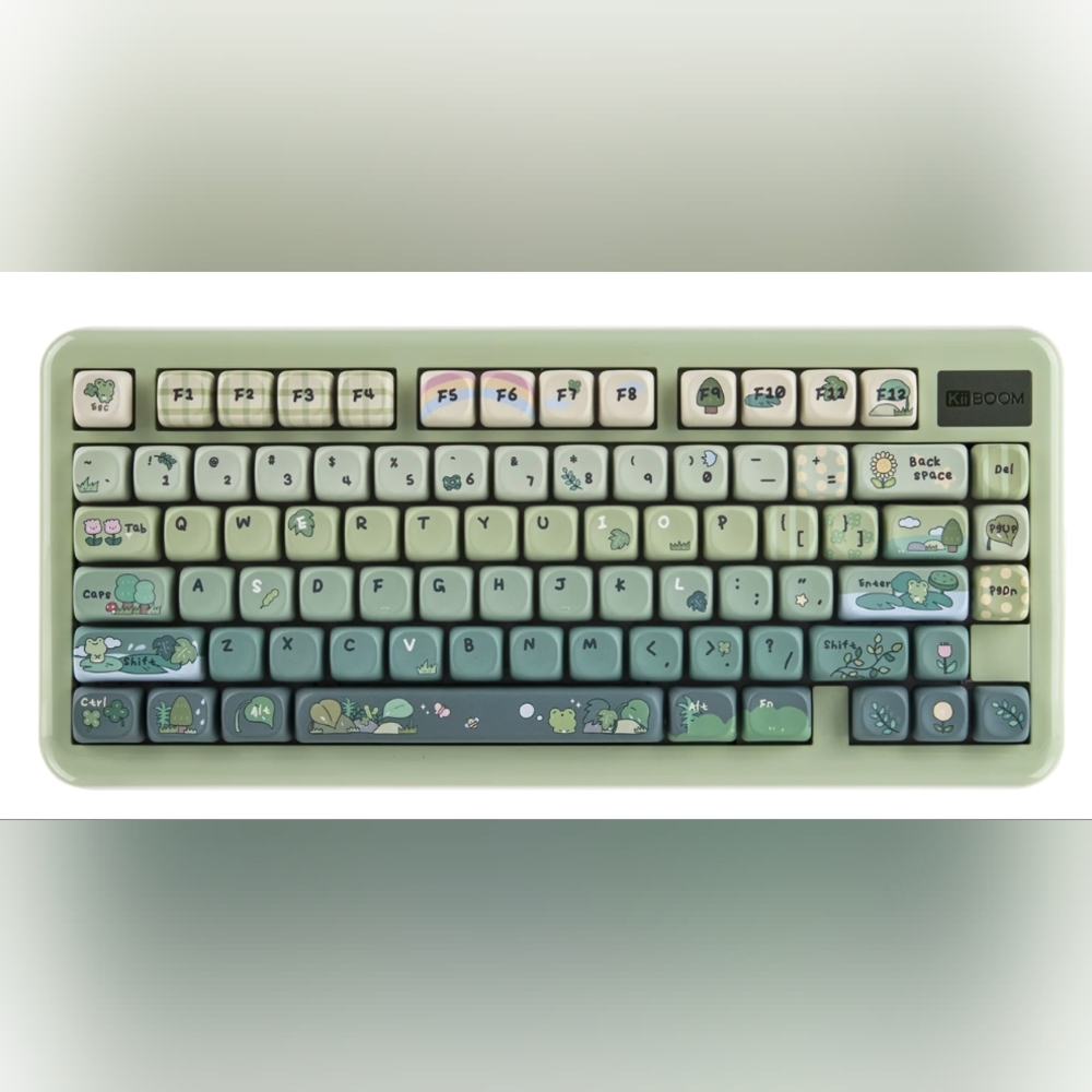 KiiBOOM Phantom81 Lite 75% Gasket Mechanical Keyboard in Green Frog